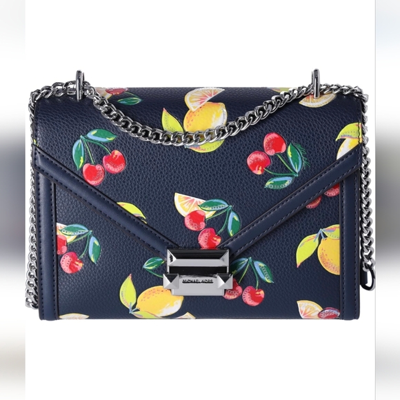 Micheal Kors Whitney Medium Sequined Fruit Print Shoulder Bag NWT - Picture 1 of 16